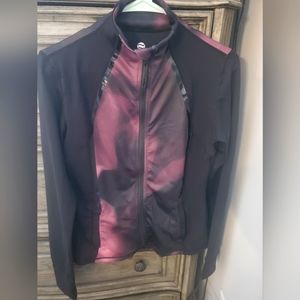 Warm up jacket. Size small,  black and purple. NORI